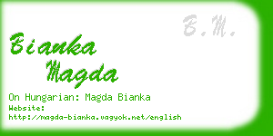 bianka magda business card